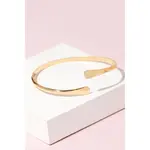 Anarchy Street Flattened Ends Metallic Cuff Bracelet · Gold