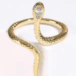 Adjustable Open Snake Ring · Gold