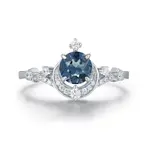 *Luna Twilight London Blue Topaz Ring · White Gold Vermeil ·
