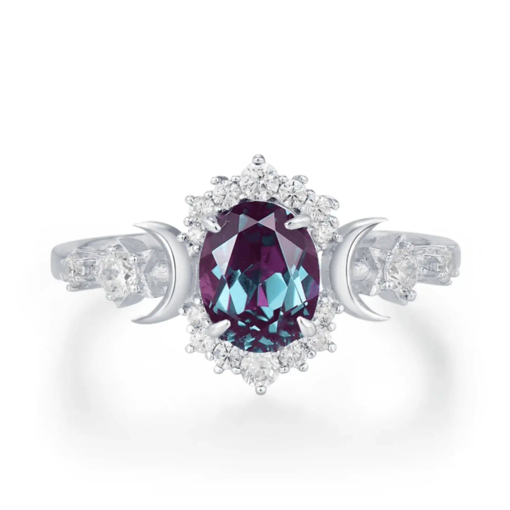 Azura Jewelry Galactic Alexandrite Ring · White Gold Vermeil