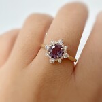 Azura Jewelry Desert Blossom Alexandrite Ring · White Gold Vermeil · 7