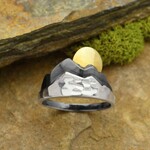 Layered Mountain with Bronze Sun Ring · Sterling Silver ·