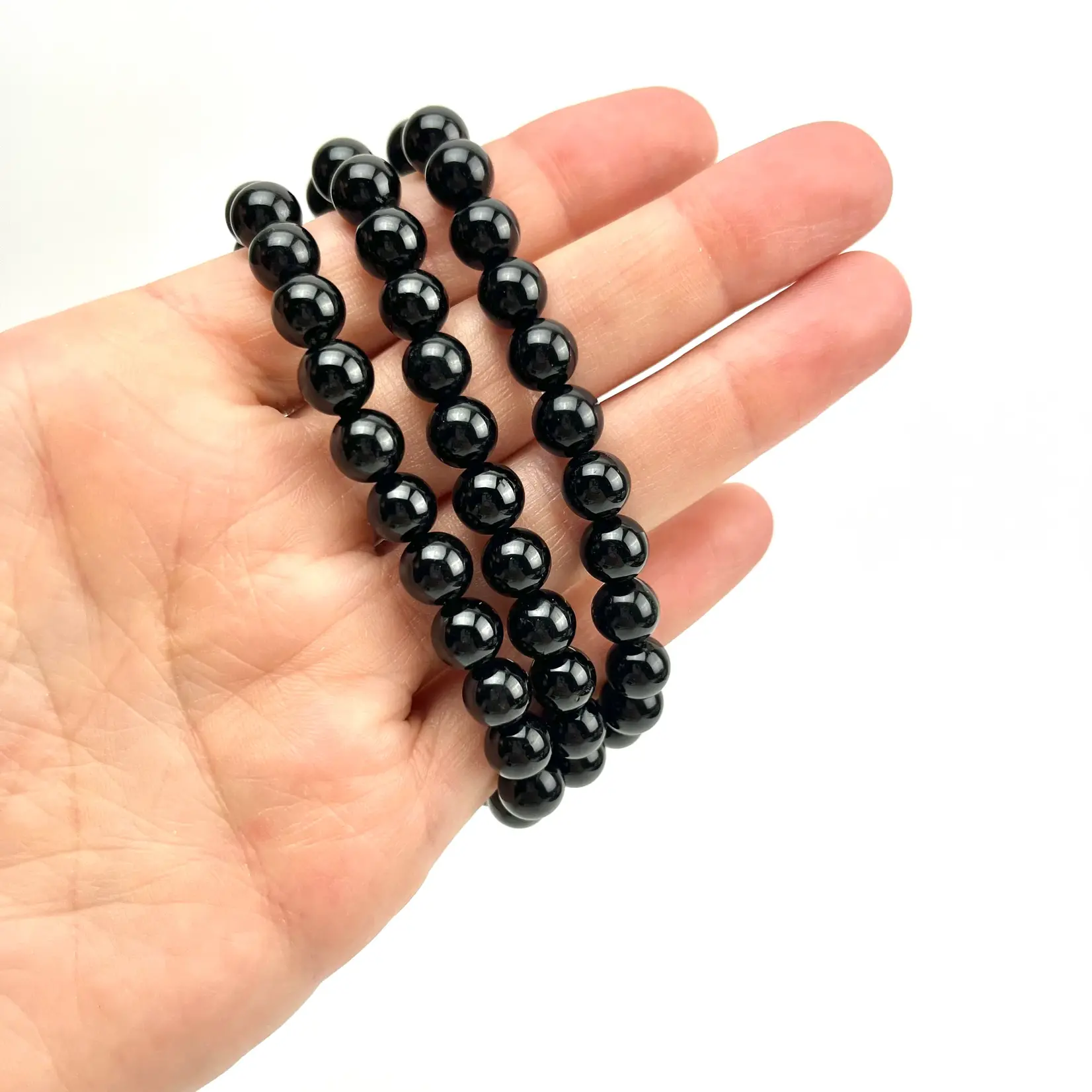Healing Crystal Bracelet | Black Tourmaline | 7-8mm |