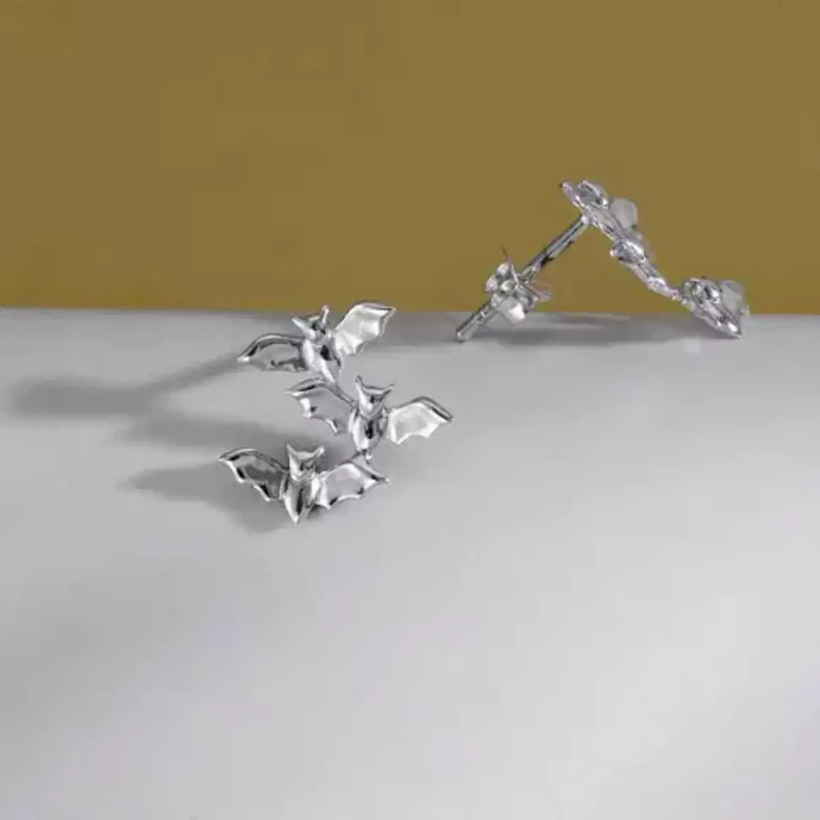 Bat Cluster Post Earrings · Sterling Silver