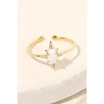 Opal Star Adjustable Fashion Ring · Gold Plating