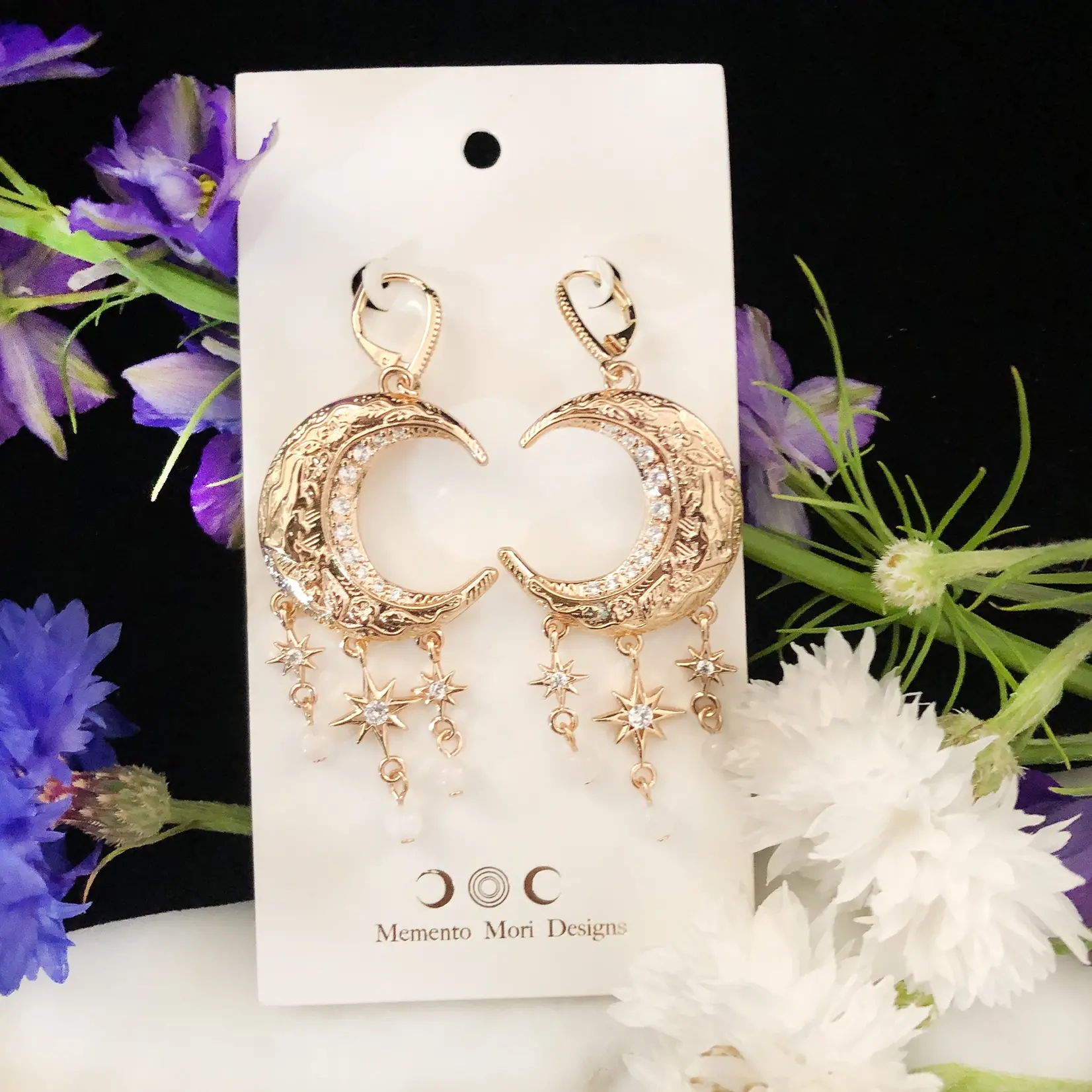 Hare Moon Earrings · 14K Gold Plating
