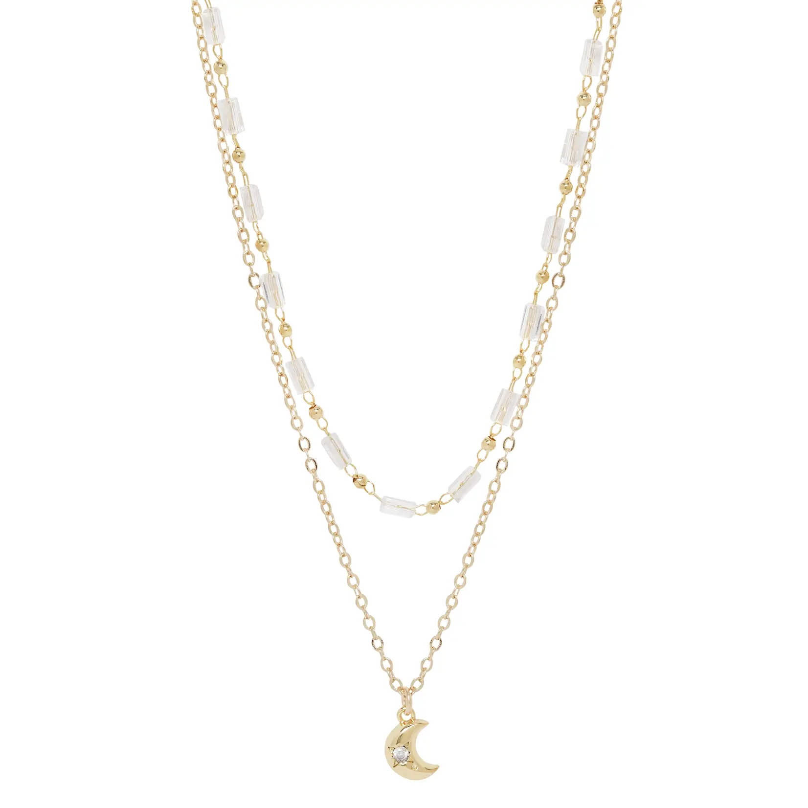 *Astra Double Charm Necklace · Gold
