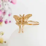 Luna Moth Ring · Bronze · 7
