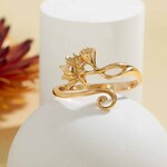 Lotus Ring · Bronze · Adjustable