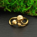 Three Mushroom Ring · Bronze · Adjustable