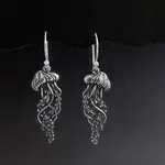 Sea Jelly Dangle Earrings · Silver