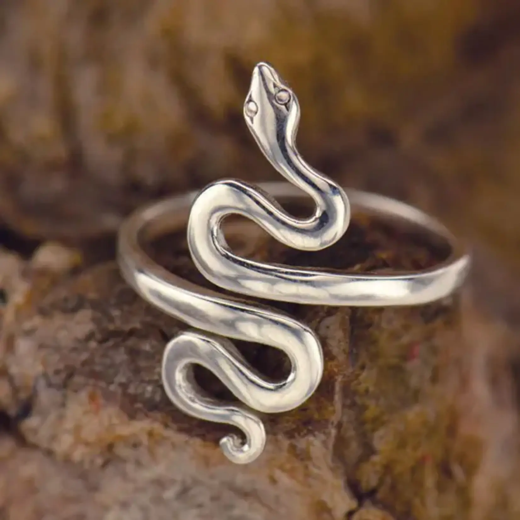 Snake Ring · Recycled Silver · Adjustable