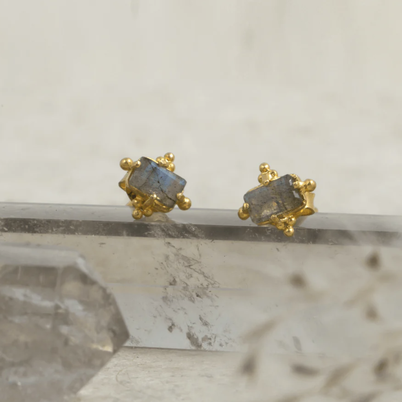 Ever Evolving Stud Earrings · 22K Gold Vermeil