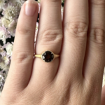 Smoky Quartz Ring · 18K Gold Vermeil · 7