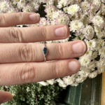 Petite East West London Blue Topaz Ring · Sterling Silver · 6