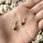 Rhodolite Garnet Earrings · Diamond Shaped · 18K Gold Vermeil
