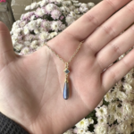 *Blue Topaz and Labradorite Necklace · 18K Gold Vermeil