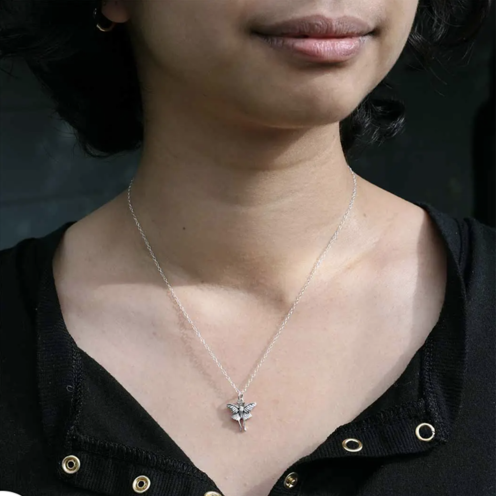 *Luna Moth Necklace · Sterling Silver · 18"