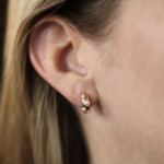 Sylvie Pearl Huggie Hoop Earrings · Gold