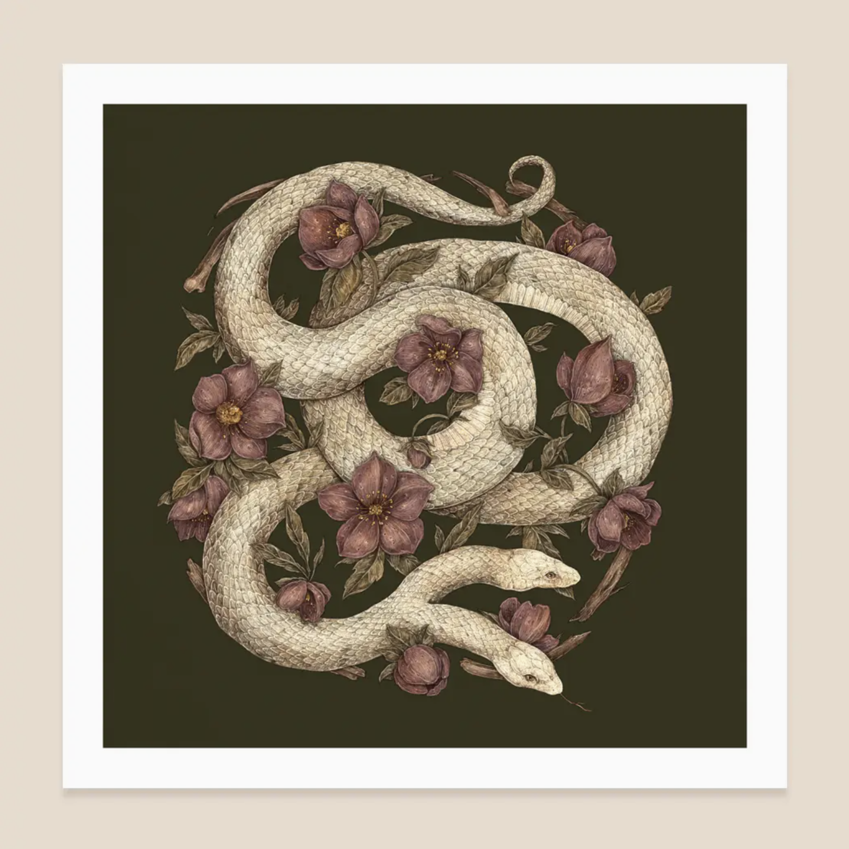Two-Headed Snake Print | 8x8