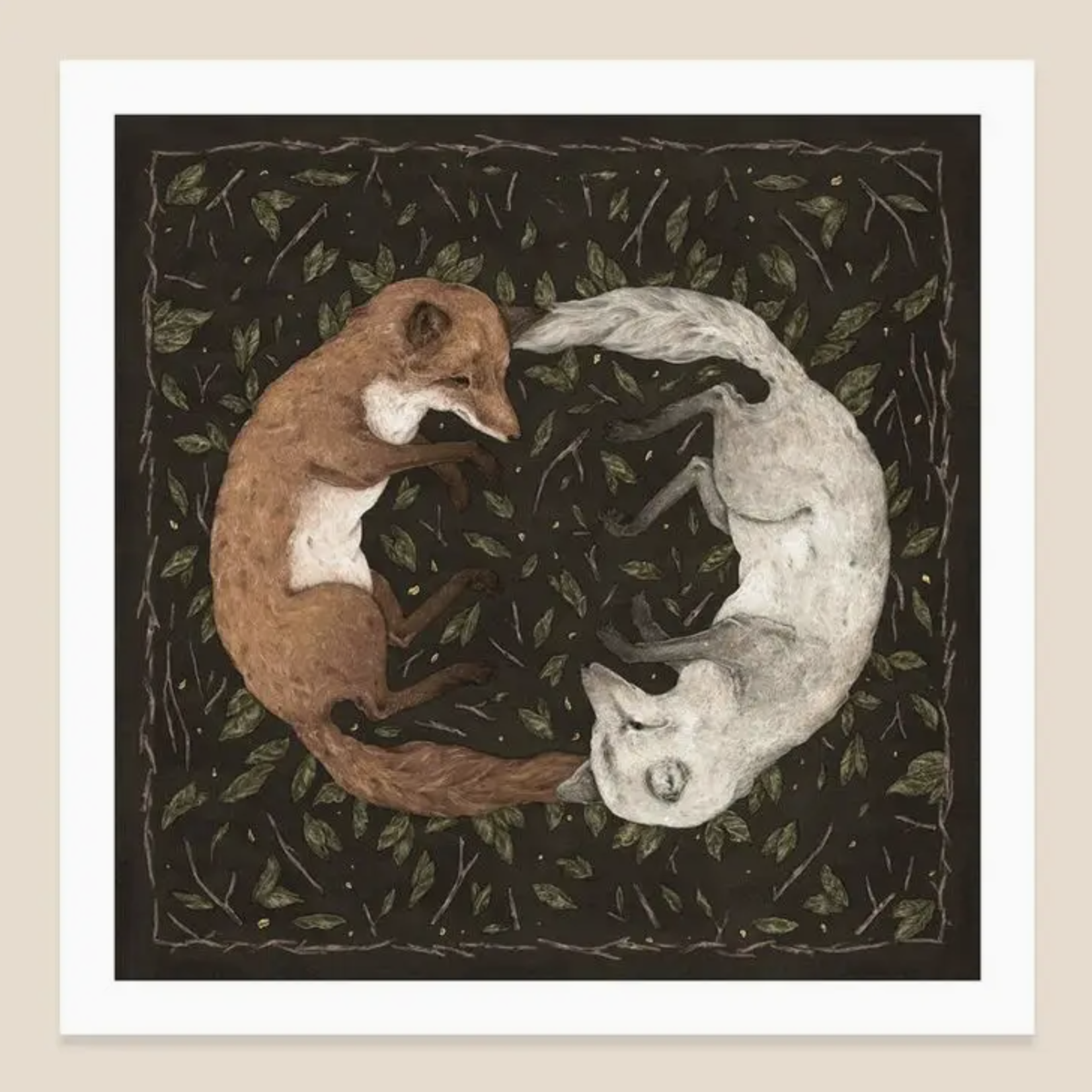 Foxes Print | 8x8