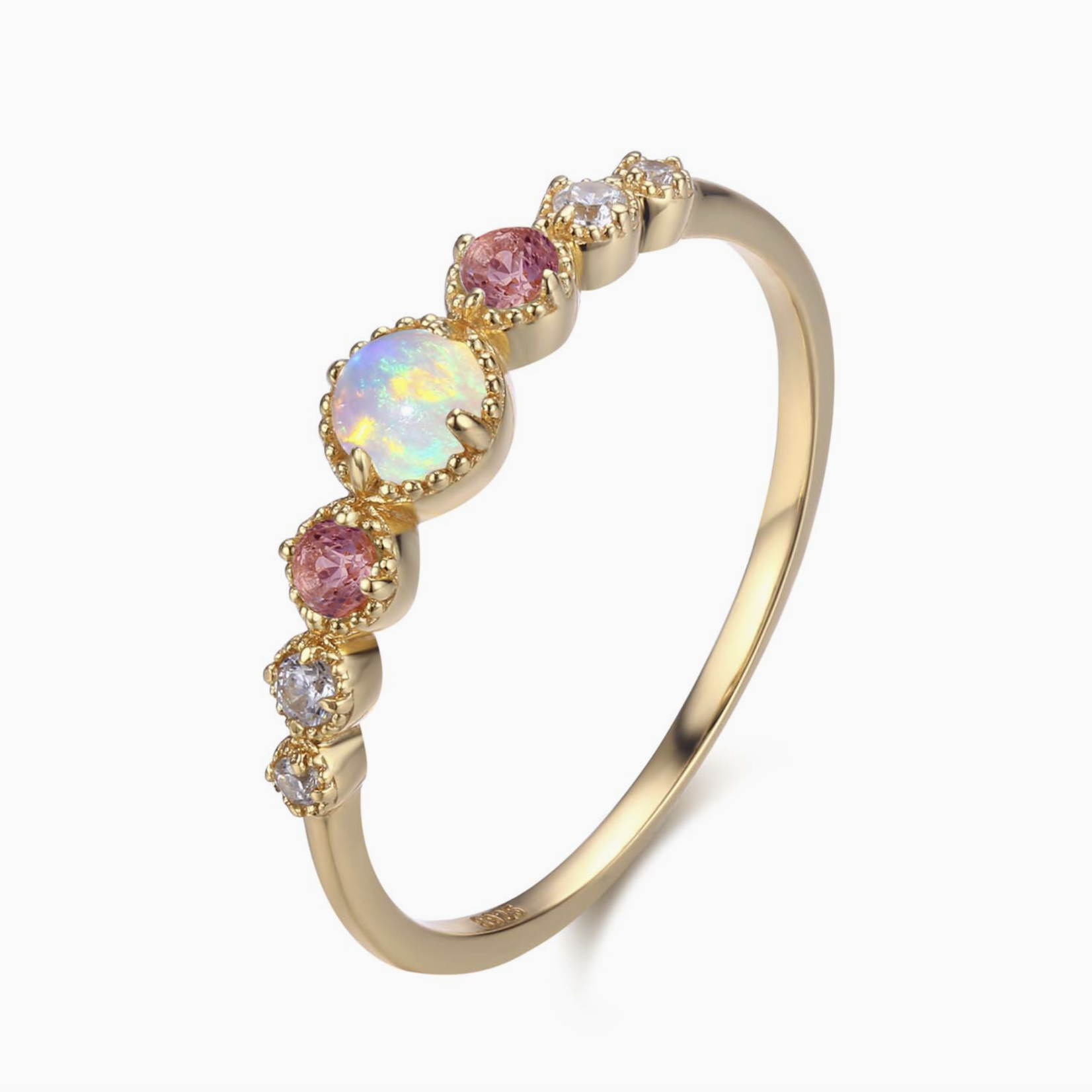 Divinity Opal Tourmaline Ring · Yellow Gold Vermeil ·