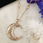 Hare Moon Necklace · 14K Gold Plating