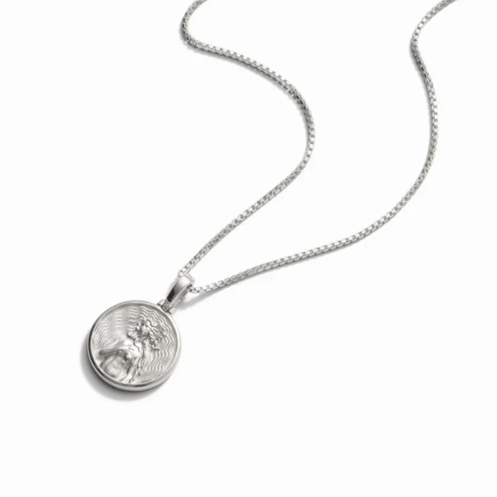 *Mini Aphrodite 16-18" Box Chain Necklace · Sterling Silver