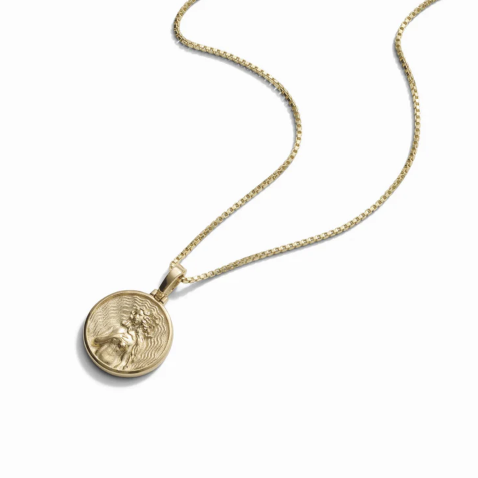 Mini Aphrodite 16-18" Box Chain Necklace · 14K Gold Vermeil