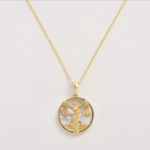 *Zodiac Libra Necklace with Mother of Pearl · 18K Gold Vermeil