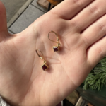 Garnet Earrings · Diamond Shaped · 18K Gold Vermeil