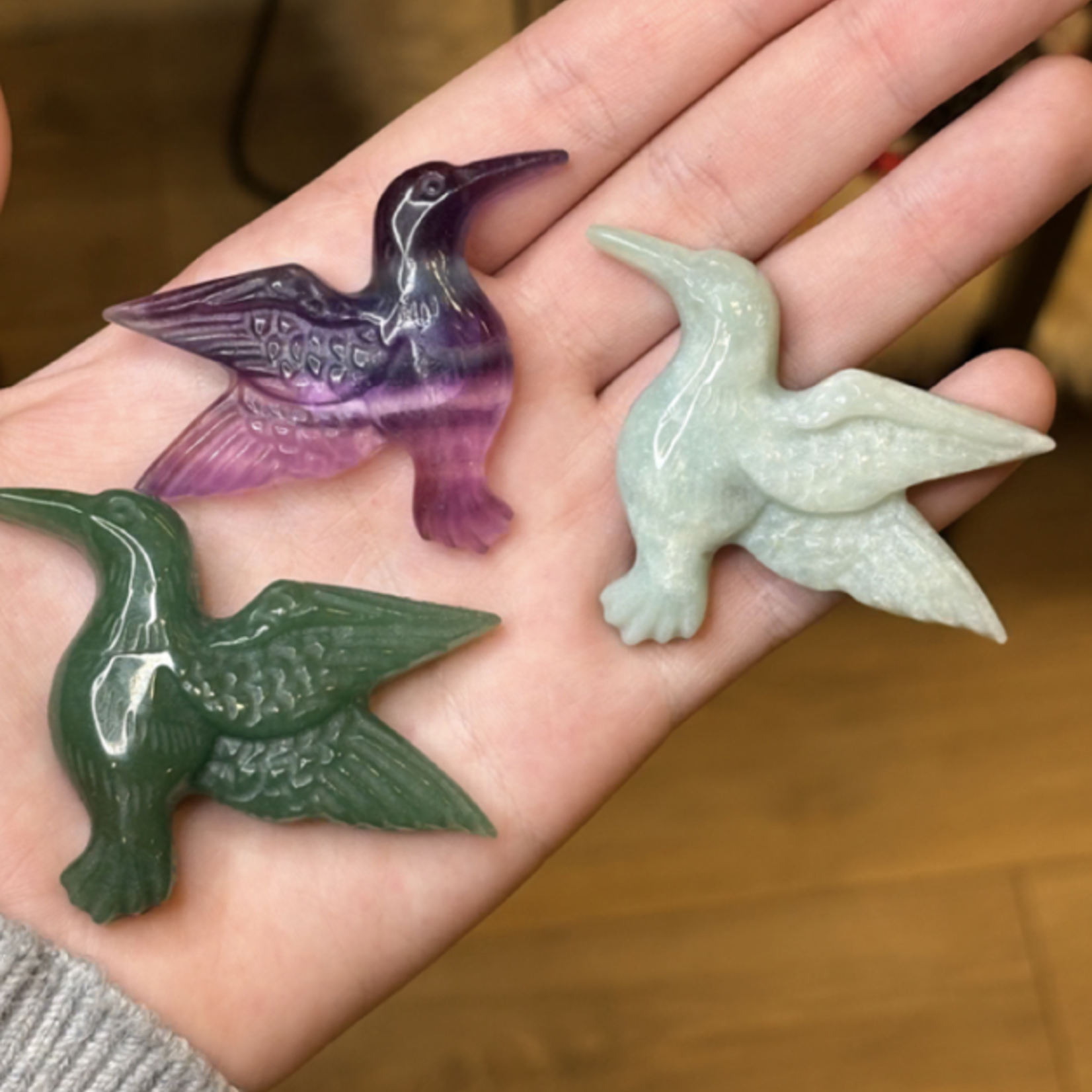 Carved Crystal Hummingbird |