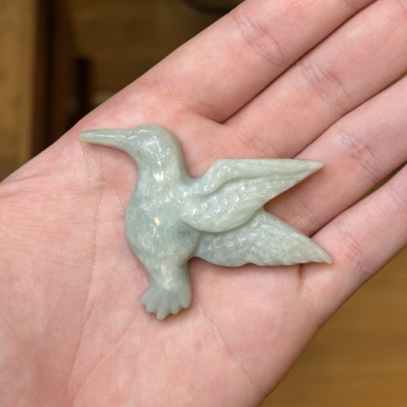 Carved Crystal Hummingbird |