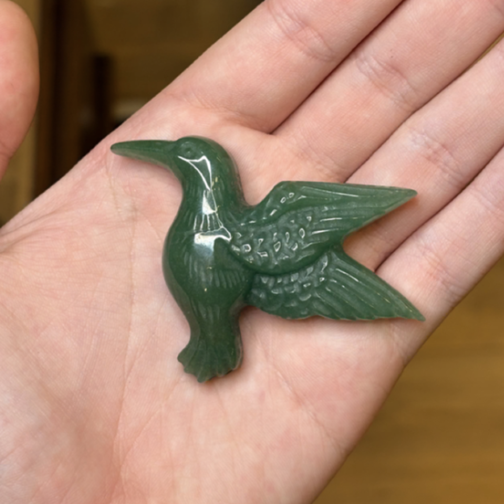Carved Crystal Hummingbird |