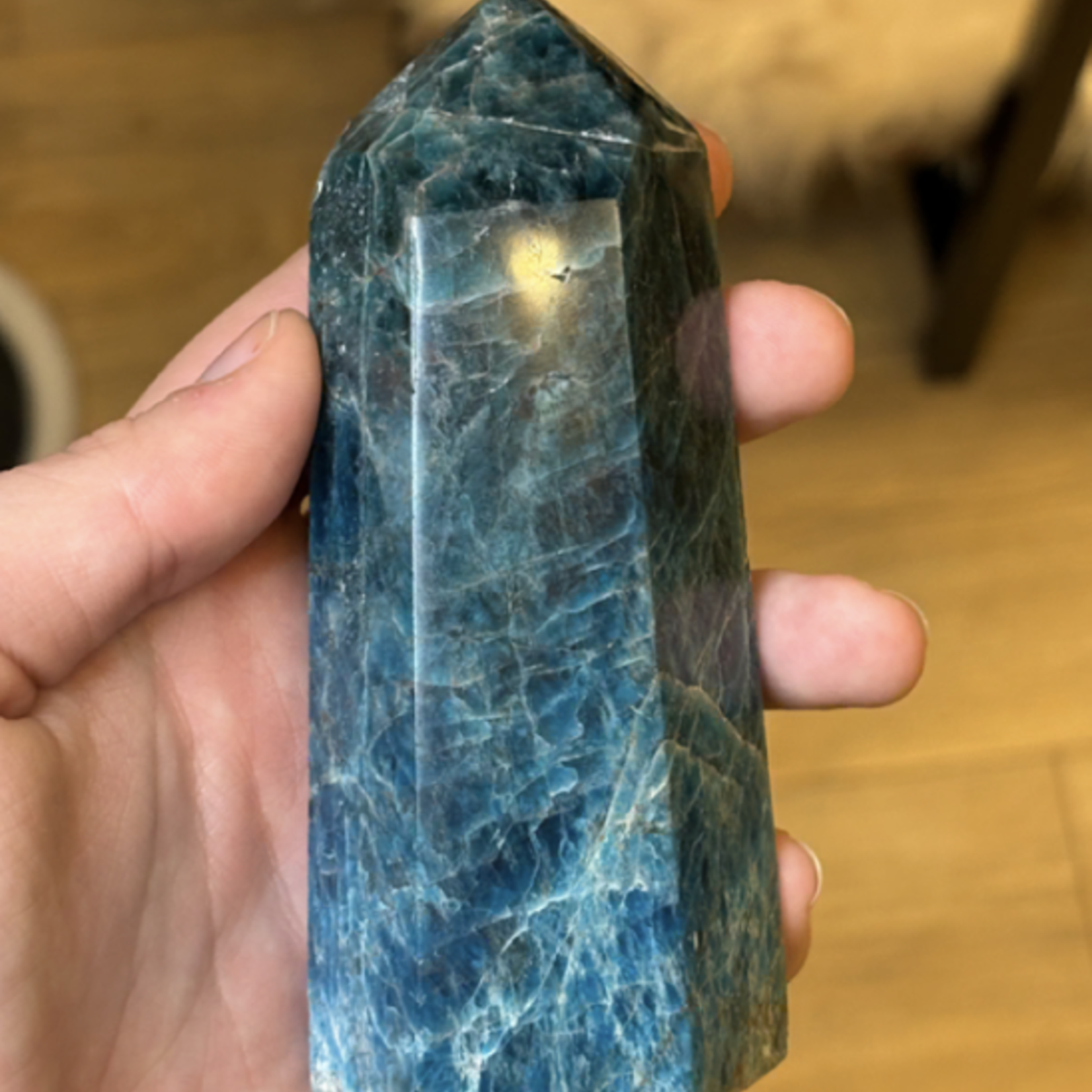 Blue Apatite | Polished Point | 70-100mm