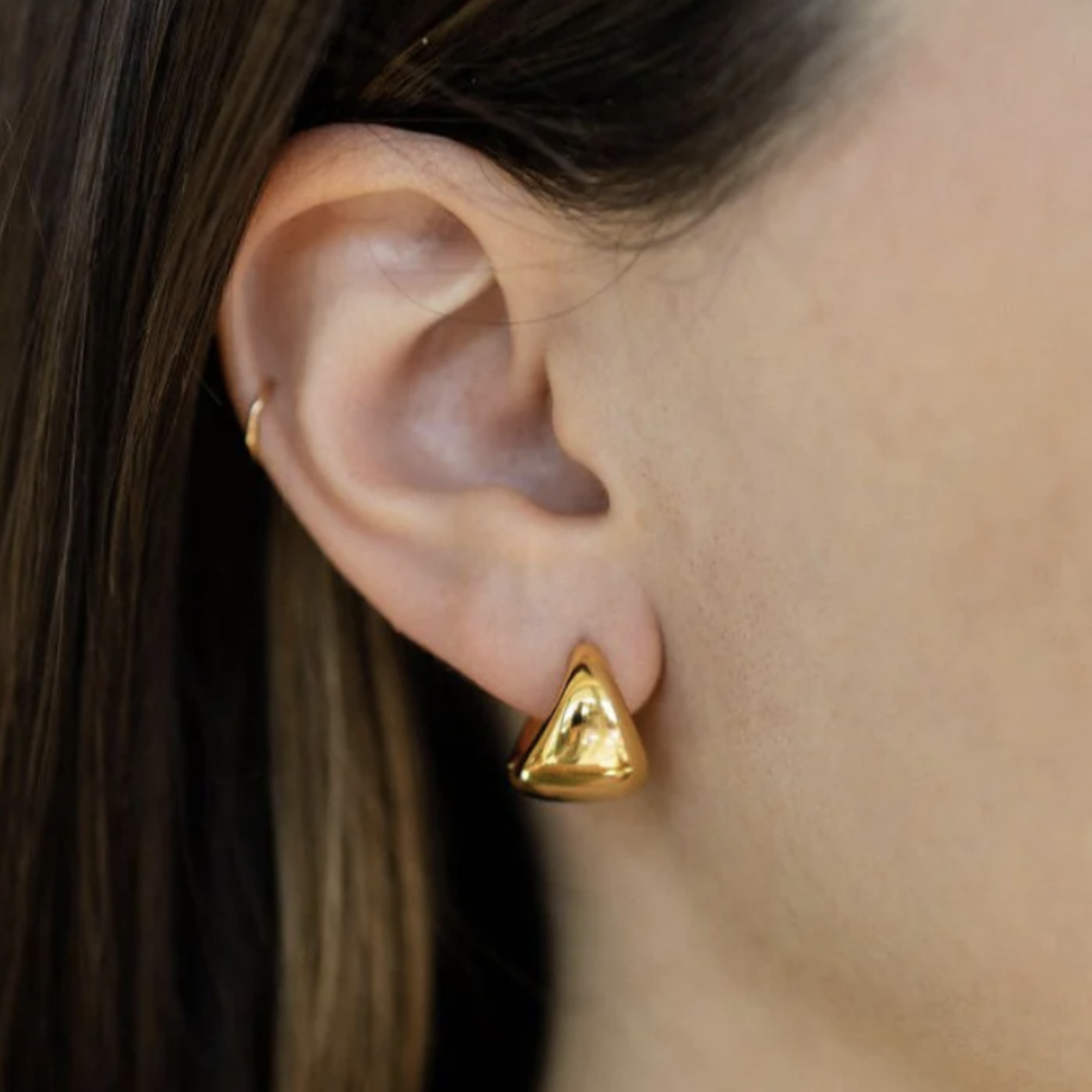 Vivienne Huggie Hoops Earrings · Gold