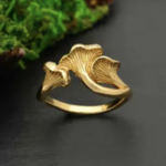 Chanterelle Mushroom Ring · Bronze · 7