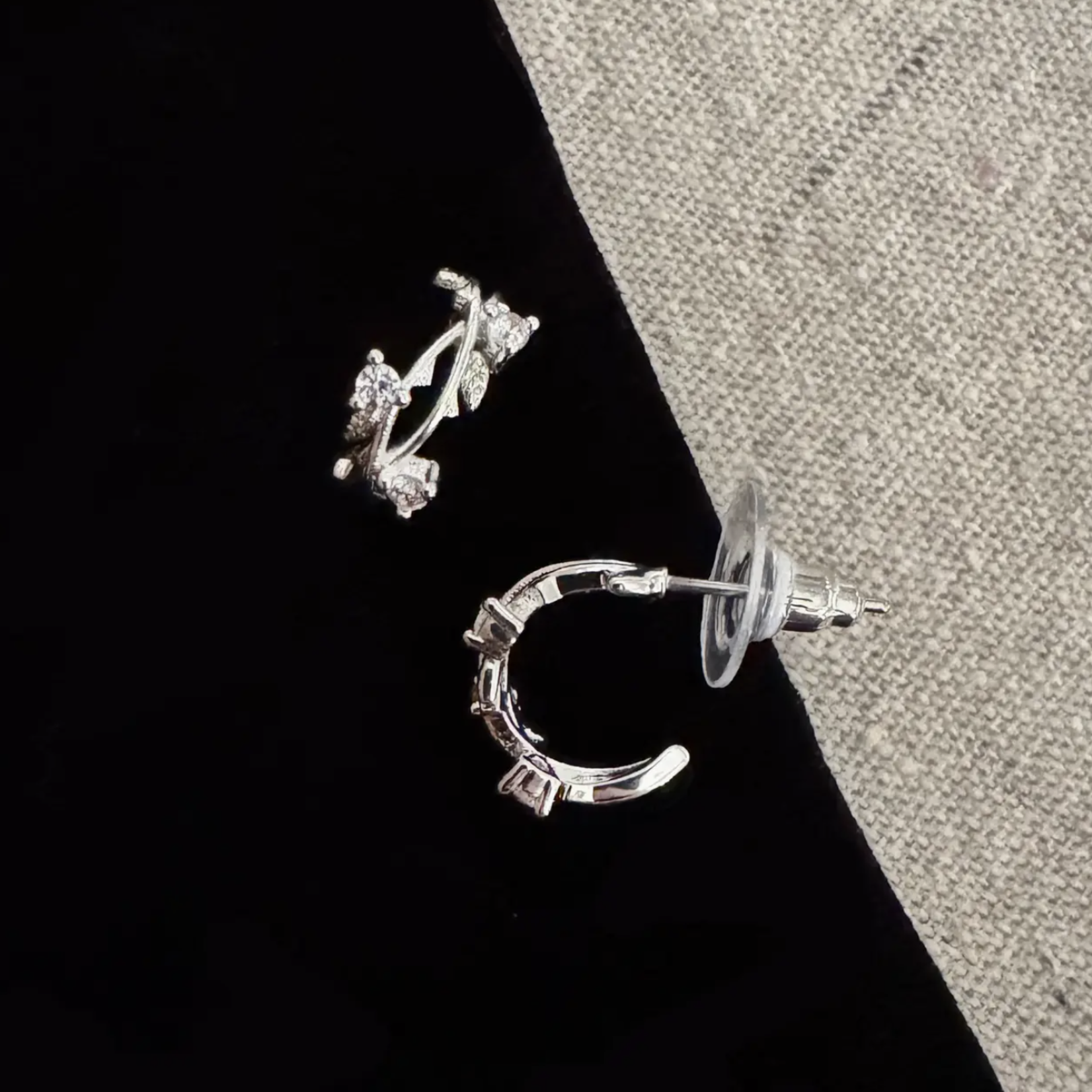 Fae Mini Hoops Earrings · Silver Plating