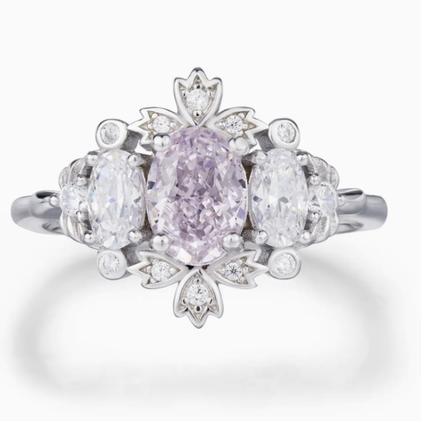*Lilyshade Morganite Ring · White Gold Vermeil ·