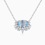 Twilight Star Sky Blue Topaz Necklace · White Gold Vermeil