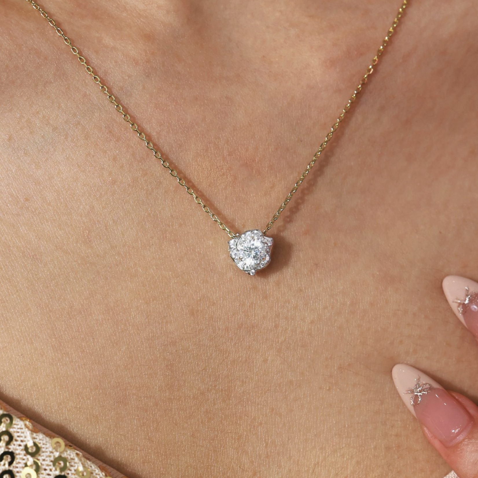 *Rosa Key Three-Way Necklace · Yellow Gold Vermeil