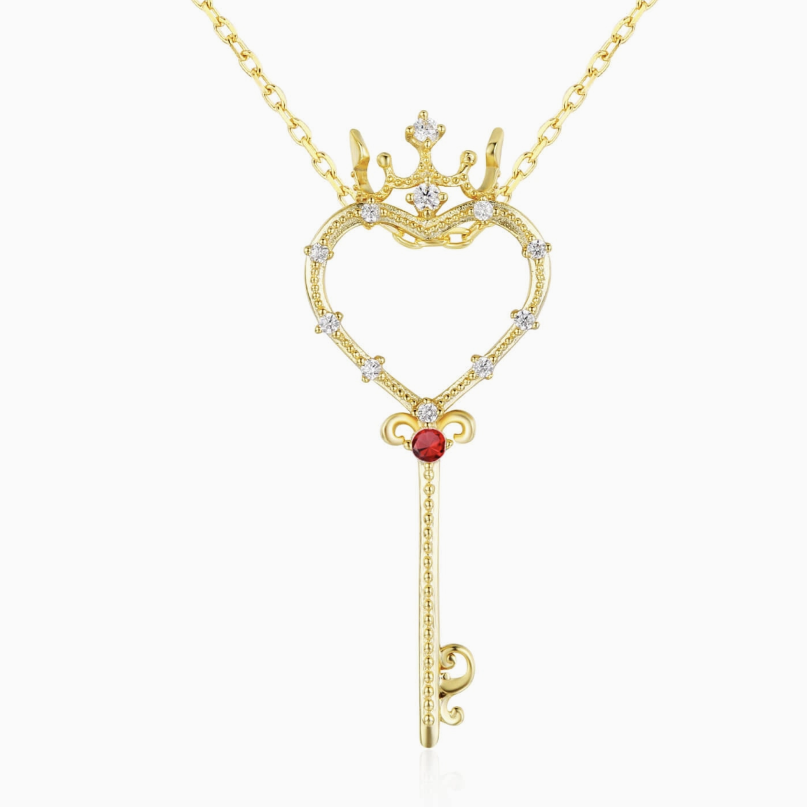 *Rosa Key Three-Way Necklace · Yellow Gold Vermeil