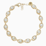 Glass Opal Chain Bracelet · Gold