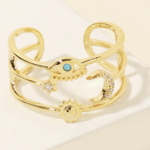 Triple Strand Eye Ring · Gold