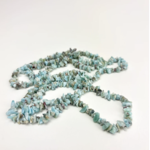 Crystal Chip Necklace · Larimar · 18"