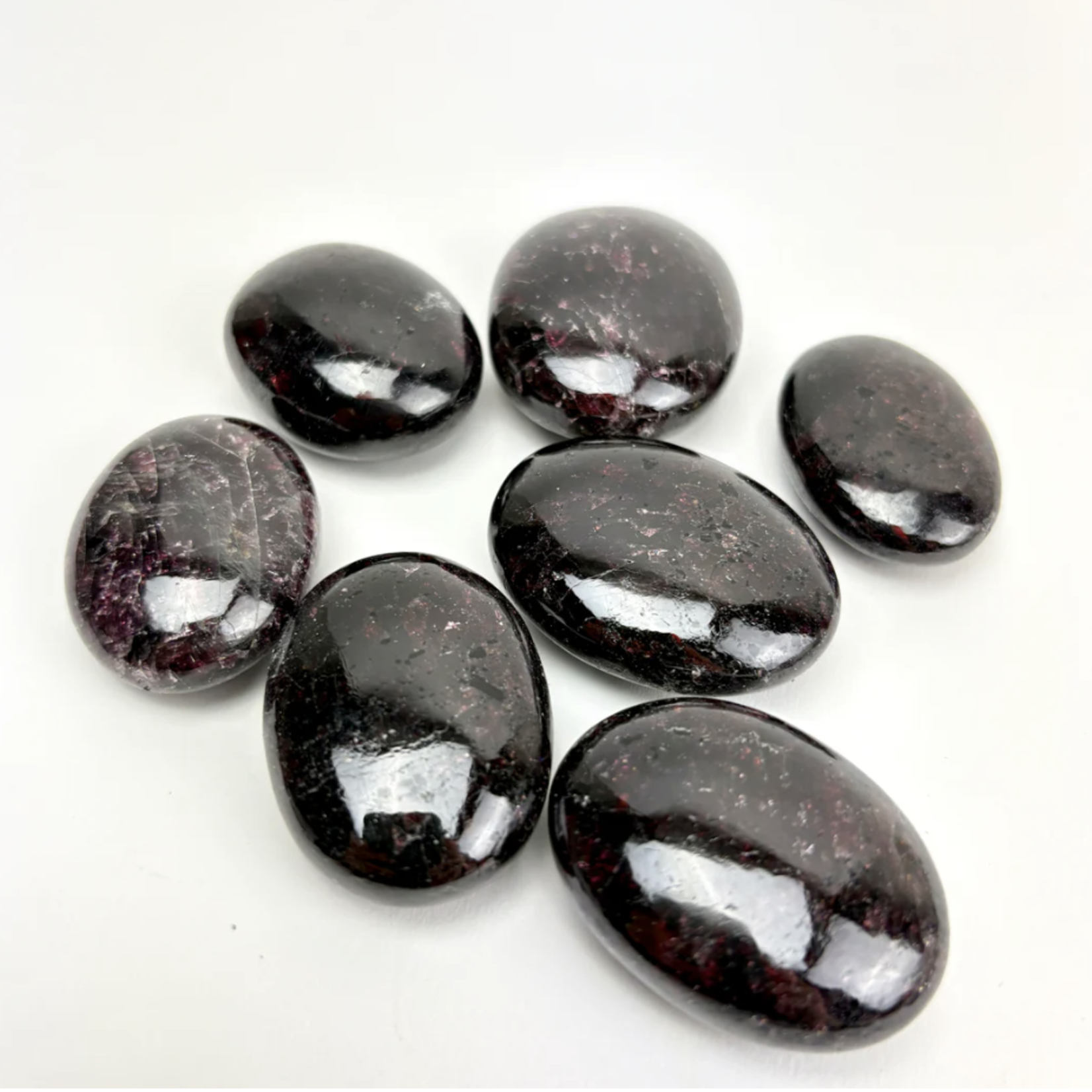 Crystal Polished Palmstone | 30-40mm | "A" Grade | Garnet | India