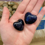 Puff Heart | Blue Goldstone | 30mm