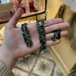 Crystal Chip Necklace · Emerald · 36"