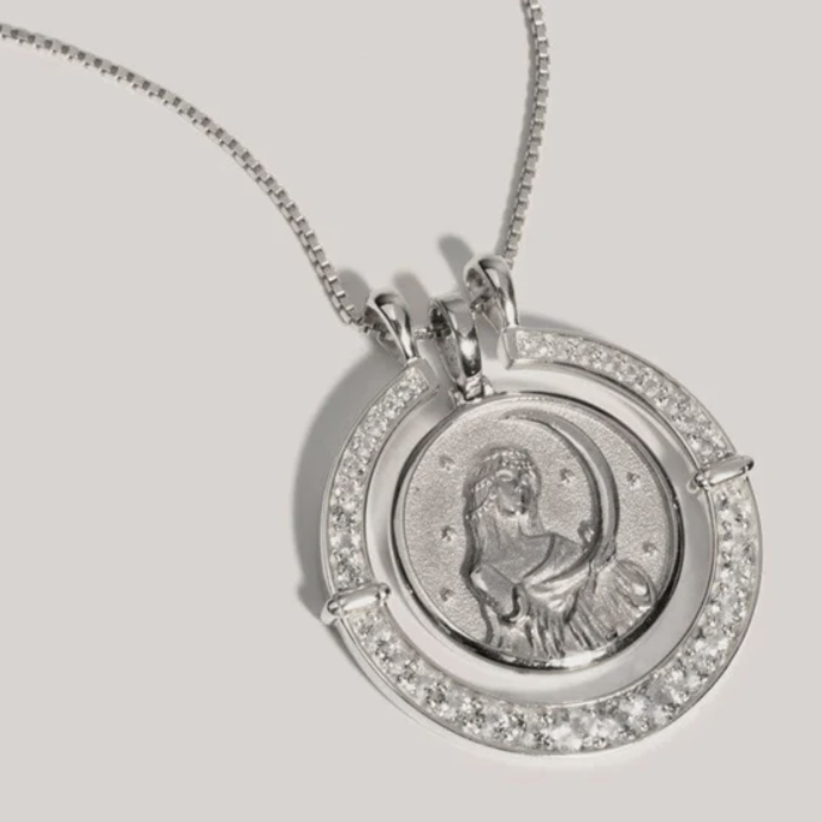 White Topaz Goddess Halo · Sterling Silver