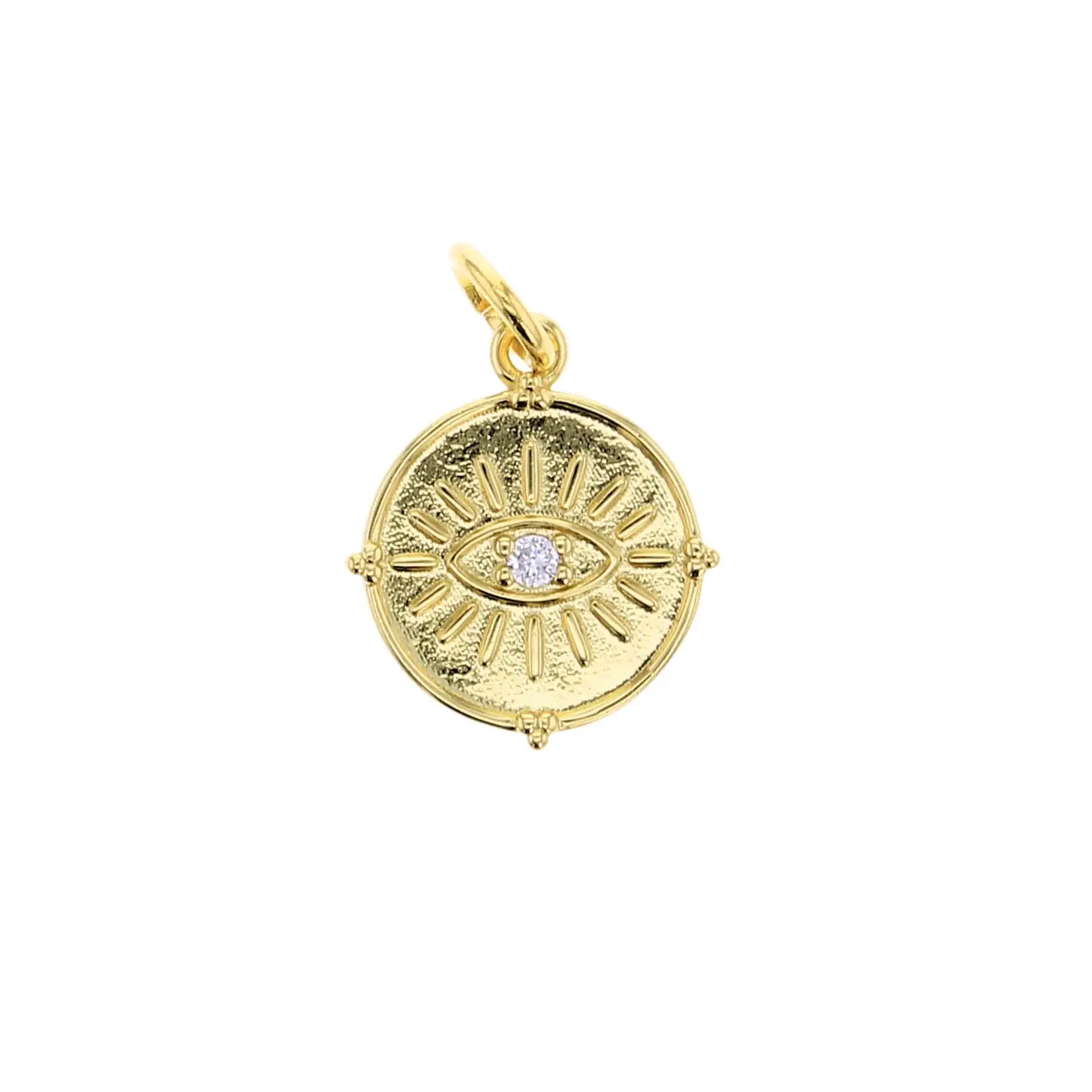 Charm Bar · Gold · Evil Eye Disc GCH210